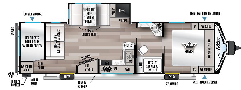 2022 EAST TO WEST RV ALTA 2900KBH, , floor-plans-day image number 0